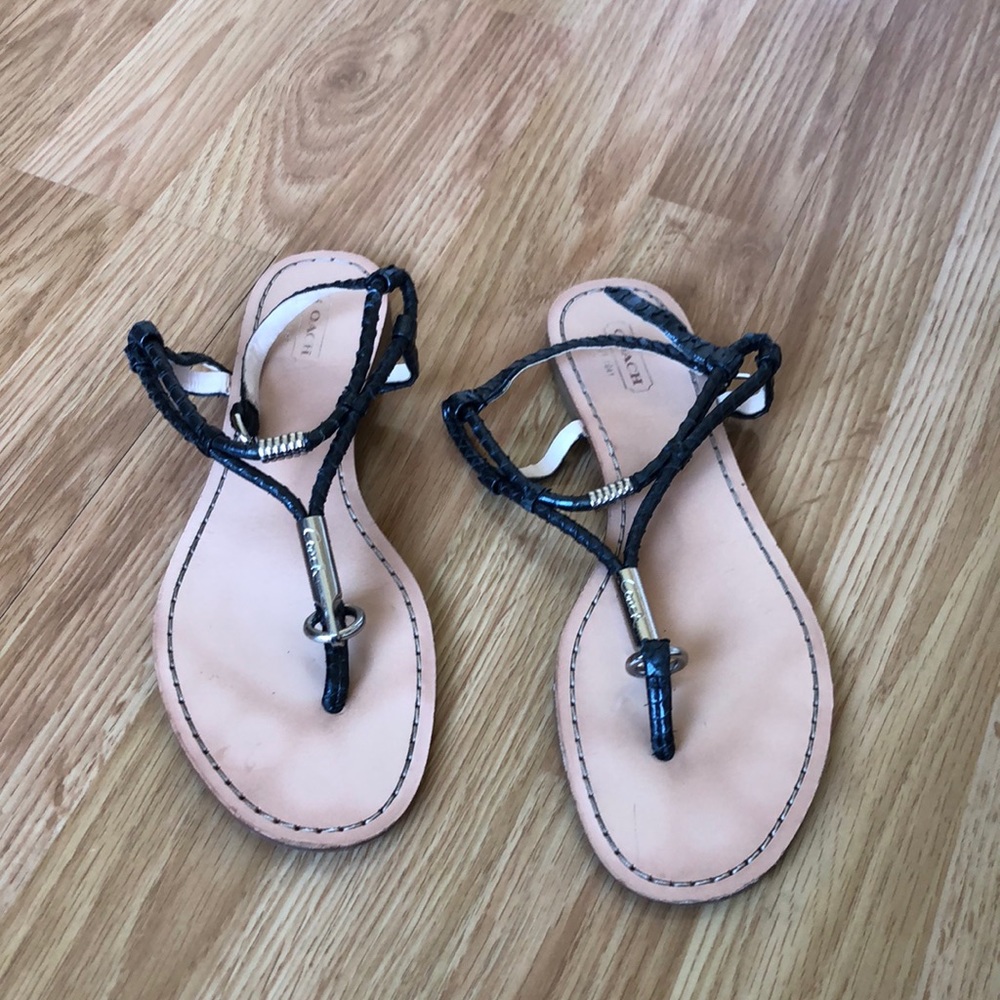 Coach Leather Sandals Size 9